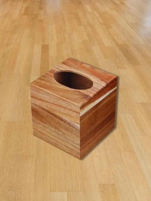 Acacia wood square tissue box manufacturer Razvi Exports