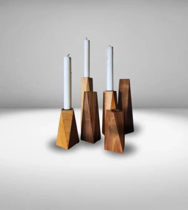 wooden taper candle holders manufacturer Razvi Exports