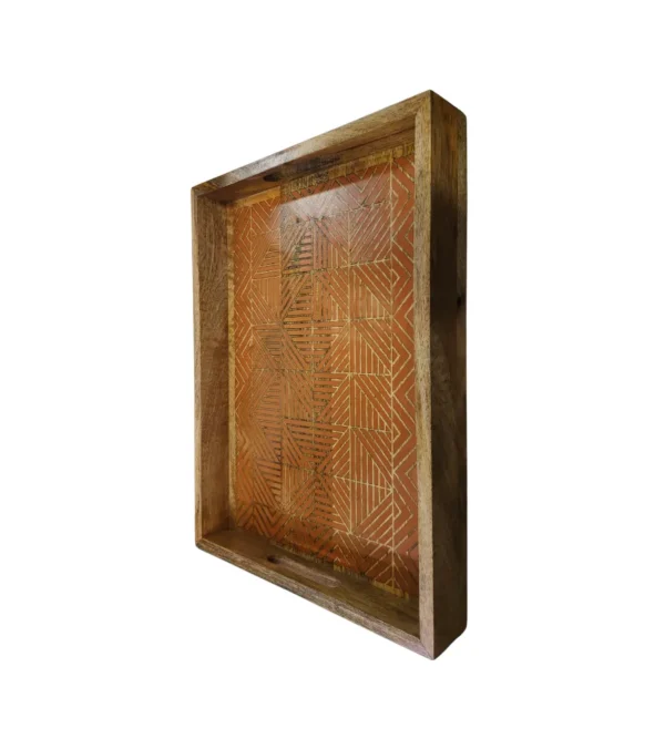 Minimalistic Wood Decorative tray Rectangle shape