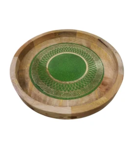 wooden decorative tray for ottoman