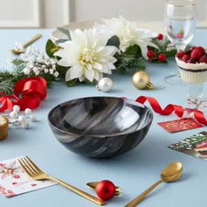 Decorative natural horn bowl handcrafted in 5 inch dimension