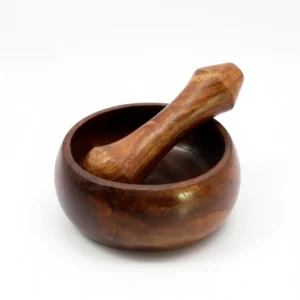 handmade acacia wood mortar and pestle set rustic kitchen accessory