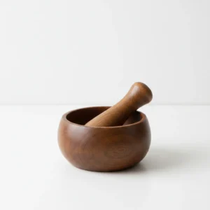 wooden spice grinder acacia wood mortar and pestle set for seasoning