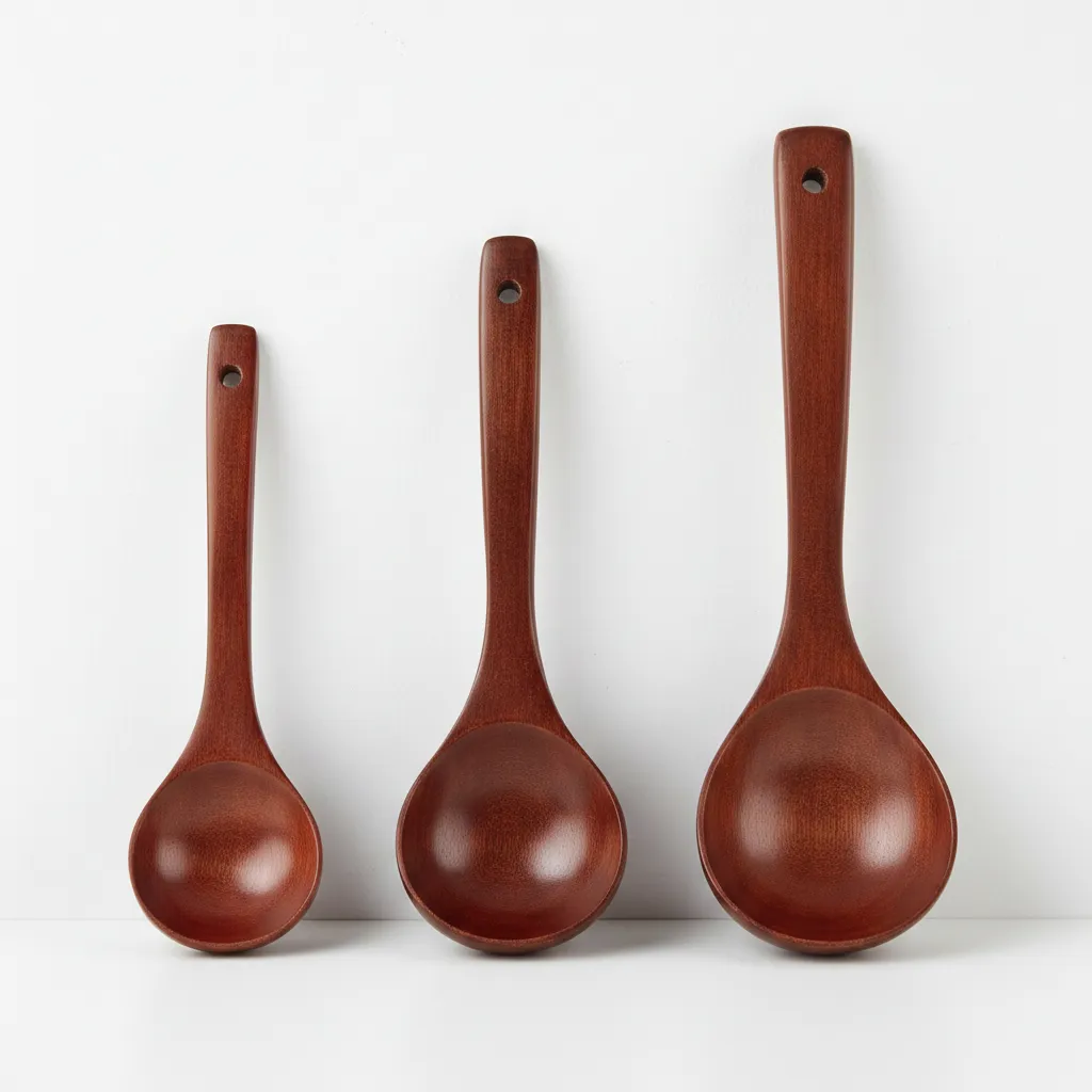 rustic wooden ladle set available in teak walnut mango pine and rose wood