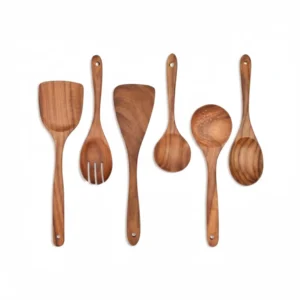 wooden spatulas set crafted from mango wood with multiple wood options available