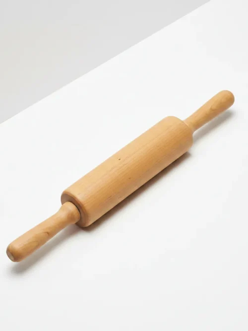 handmade rolling pin 12 inch with rotating barrel and wooden handles