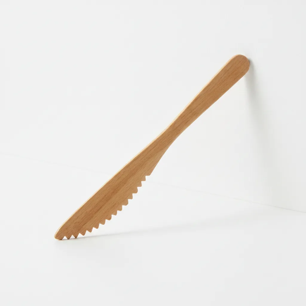 wooden butter knife 6 inch made from mango wood for spreading butter