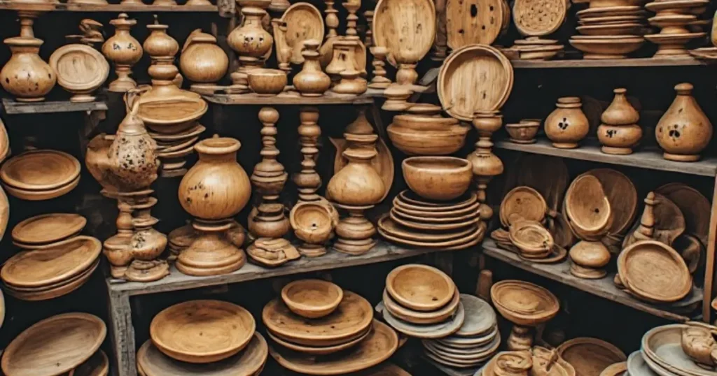 Handmade wooden handicrafts manufactured in India for wholesale export
