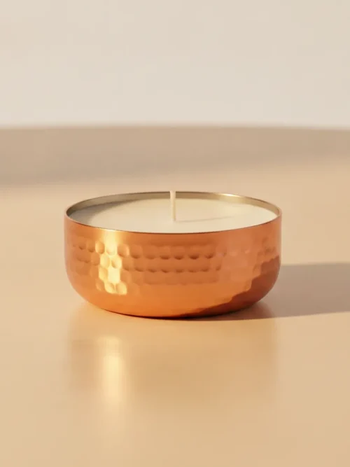 copper candle bowl 5 inch diameter with 2.5 inch height