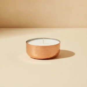 copper candle bowl handcrafted with a natural copper finish