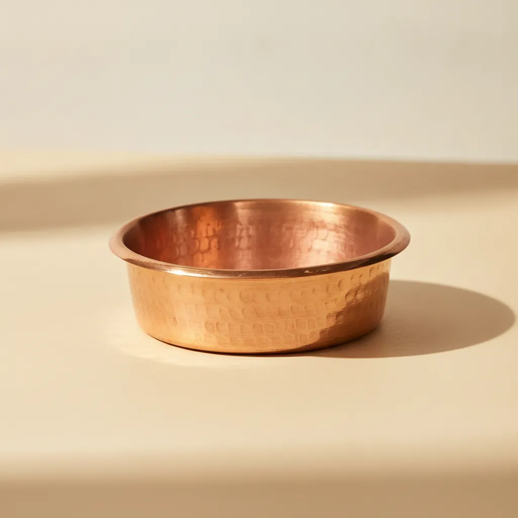 copper cereal bowl 6 inch diameter with 2.5 inch height