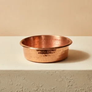 copper cereal bowl for wholesale export with purity test report and food-related certificate available on request