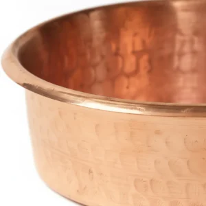 handcrafted copper cereal bowl for cereal snacks and food serving