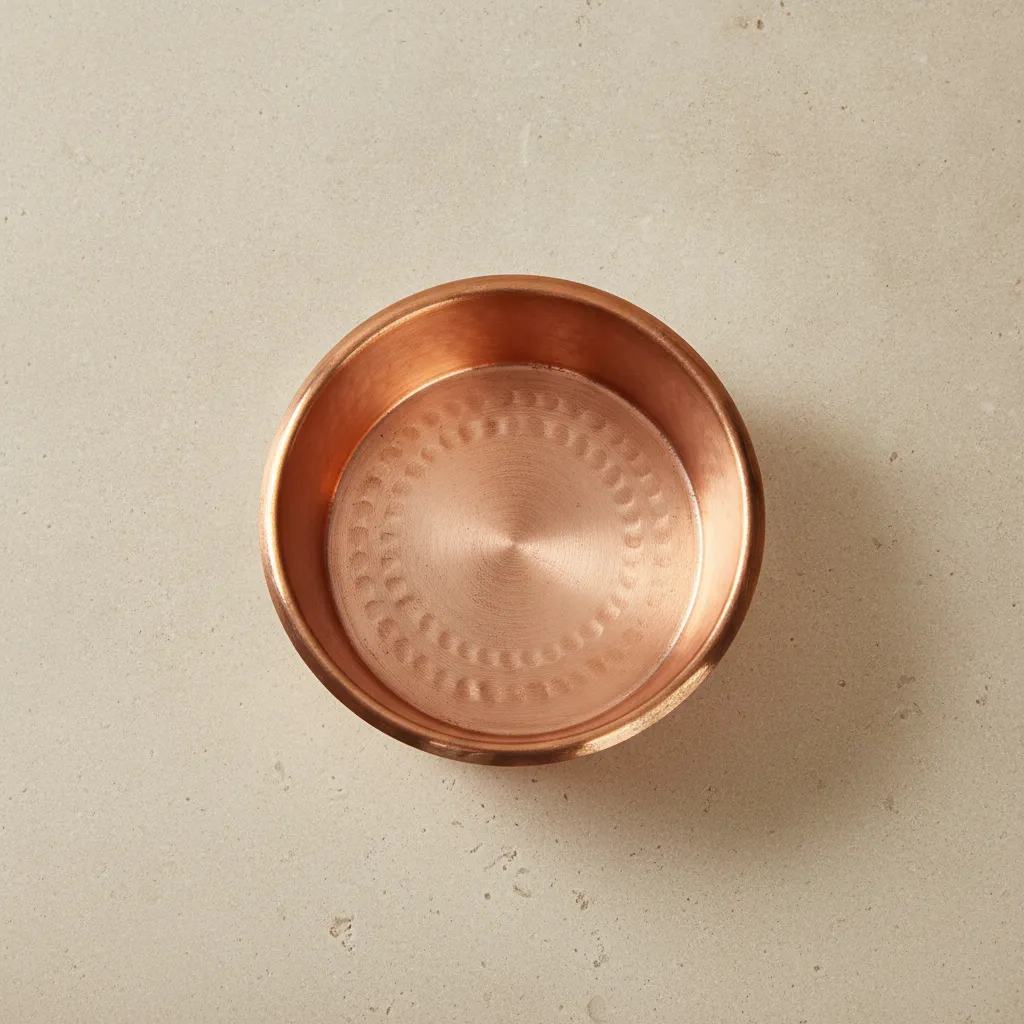copper cereal bowl weighing 200 grams for breakfast and serving
