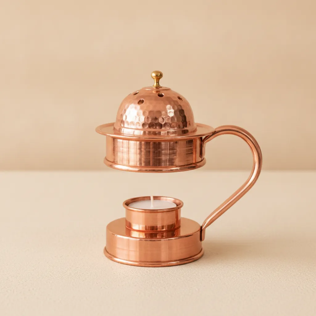 copper essential oil diffuser 4 inch diameter and 6 inch height