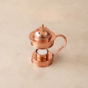 copper essential oil diffuser weighing 300 grams with decorative copper finish