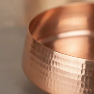 copper serving bowl 12 inch for food serving and dining table presentation
