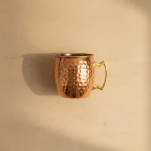 hammered copper mug with handle made from 20–21 gauge copper