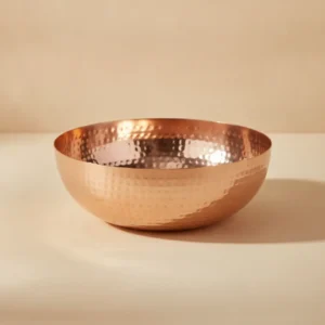hammered copper salad bowl for wholesale export with purity test report and food-related certificate available on request