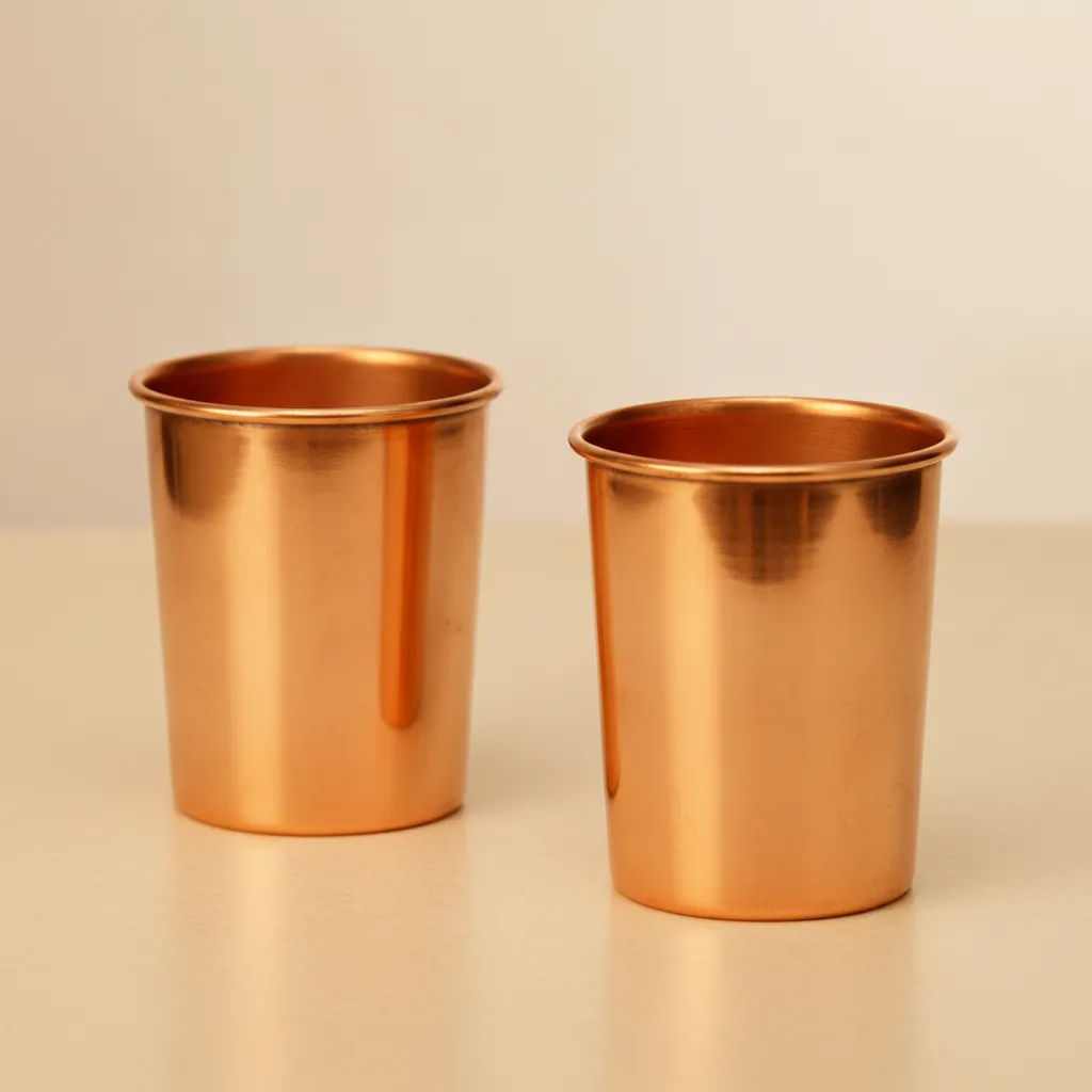 plain copper cup 300ml smooth polished copper water tumbler