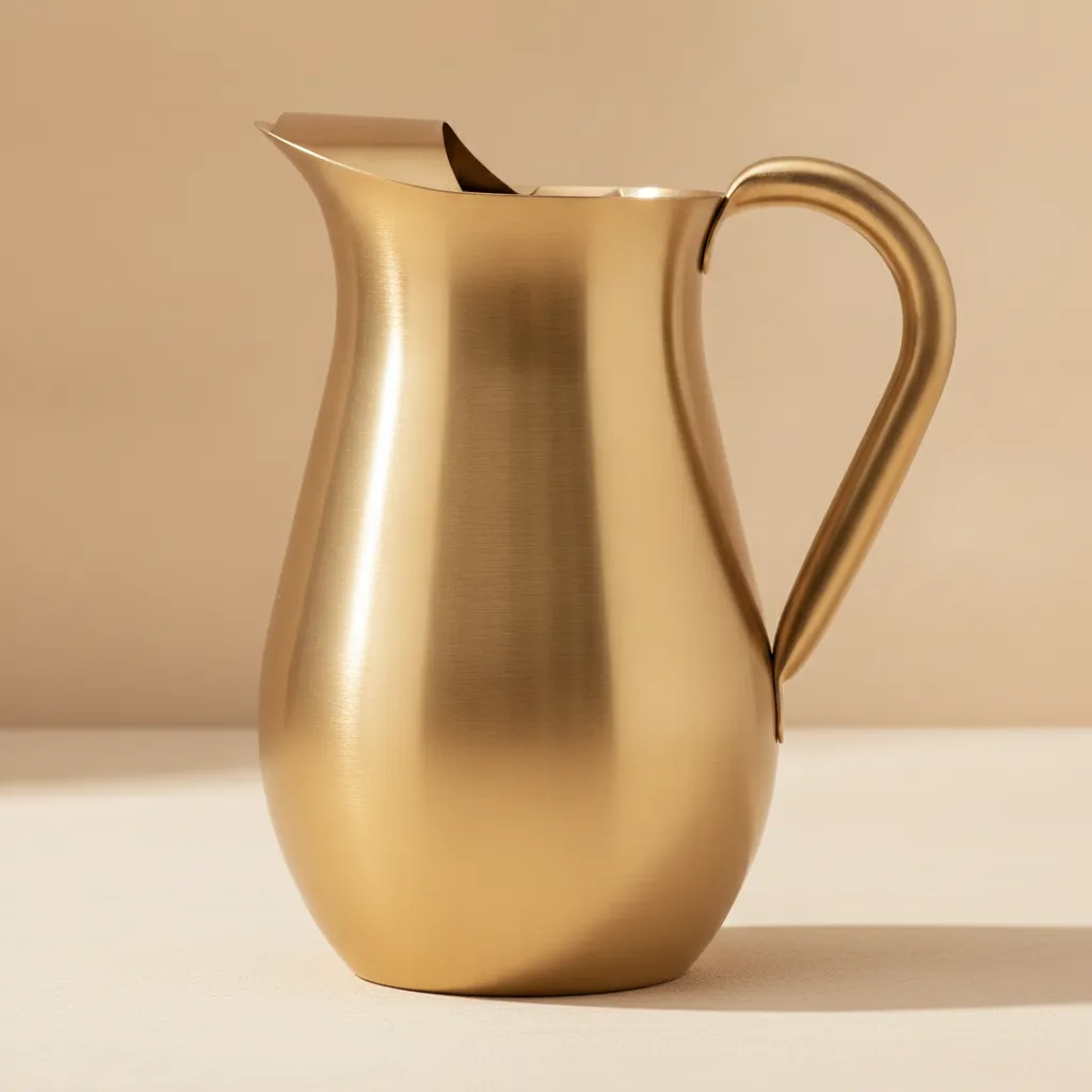 plain copper jug with handle 1.25 litre made from 99%+ pure copper