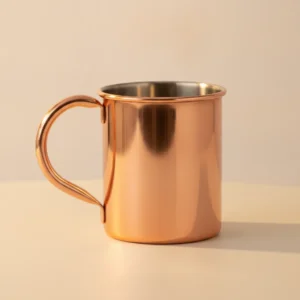 plain copper mug with smooth natural copper finish for drinking