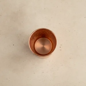 plain hammered copper cup 300ml polished copper water tumbler