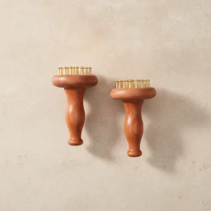 teak wood Kansa scalp and body massager for spa and wellness use, HSN code 90191020